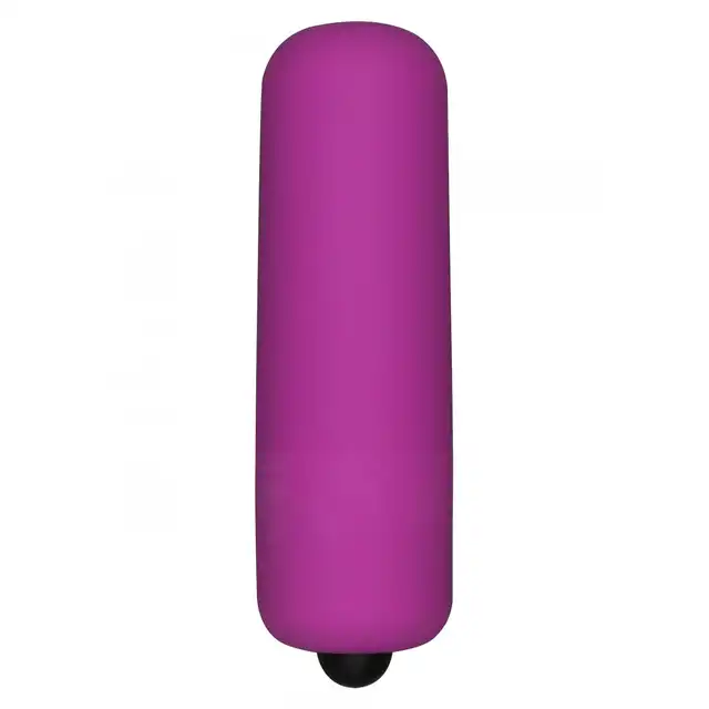 ToyJoy - Funky Bullet. Fioletowy mini wibrator wysokiej jakości. Pokryty aksamitnym silikonem.  