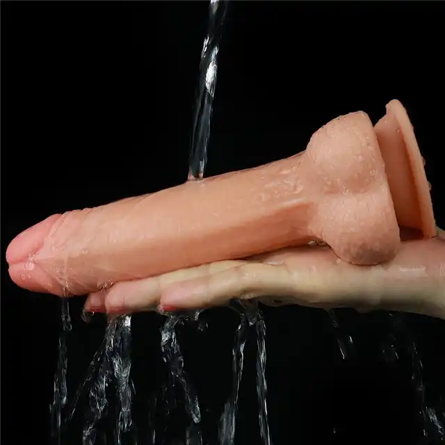 LoveToy - Sliding Skin Dildo 7". Dildo z elastyczną skórą. Delikatna w dotyku powierzchnia, realistyczne doznania!