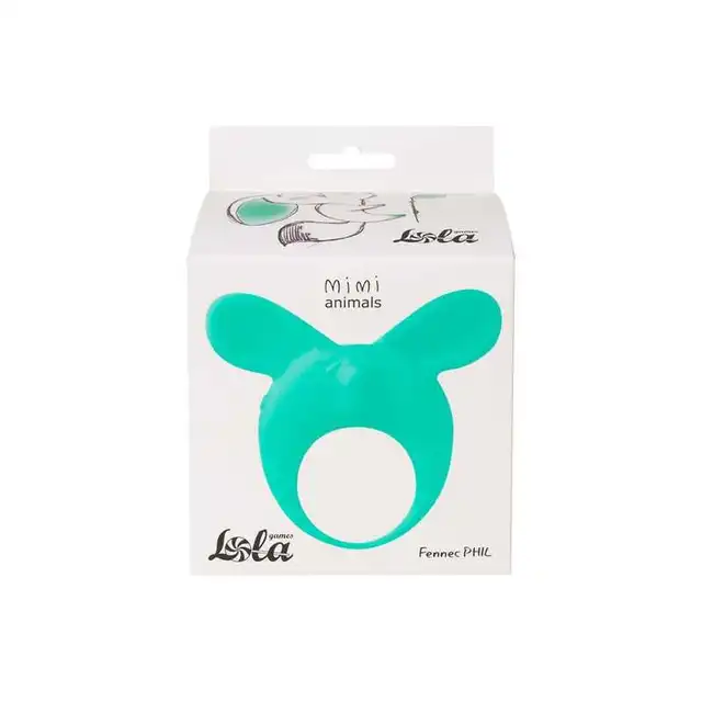 Lola - Mimi Animals Collection Fennec Phil Green. Słodki wibrujący, elastyczny ring na penisa! Wysoka jakość, uroczy design. 