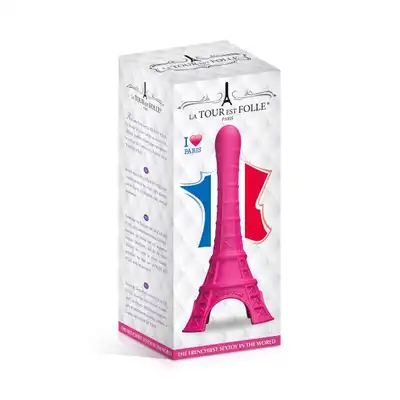 La Tour Est Folle - Pink. Super różowe dildo w kształcie wieży Eiffla! Francuski prezent na walentynki! 