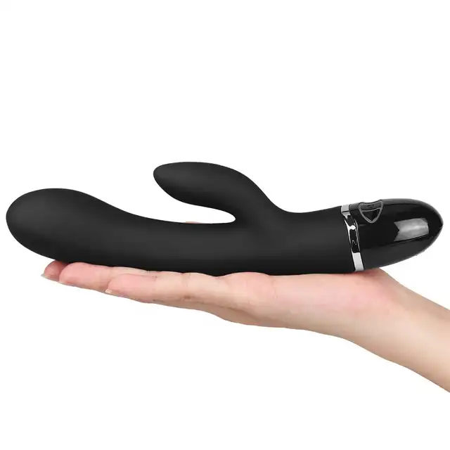 LoveToy - O'sensual Clit Duo Climax. Ultra gładki, wodoodporny, ładowany na USB wibrator z króliczkiem. 