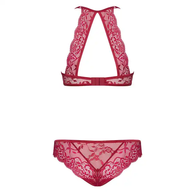 Obsessive - Ivetta komplet czerwony S/M