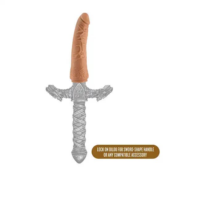 The Realm - Realistick 7,5 inch Lock On Dildo. Super realistyczne dildo, idealne do rękojeści w kształcie miecza.