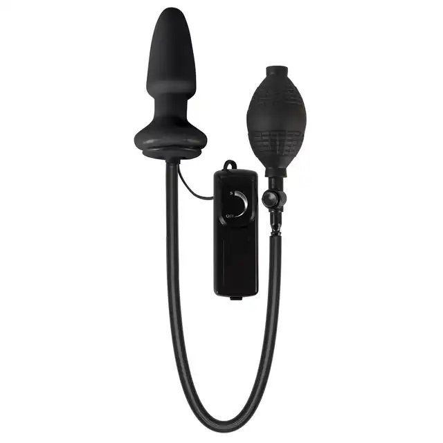 You2Toys - Inflatable Vibrating Plug Black. Pompowany wibrujący plug analny. Idealny do zabawy analnej dla początkujących i ekspertów.