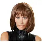 Cottelli Collection - Wig Bob. Brązowa peruka z modnym cięciem 28 cm