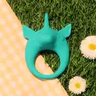 Lola - Mimi Animals Collection Unicorn Alfie Green. Słodki wibrujący, elastyczny ring na penisa! Wysoka jakość, uroczy design. 
