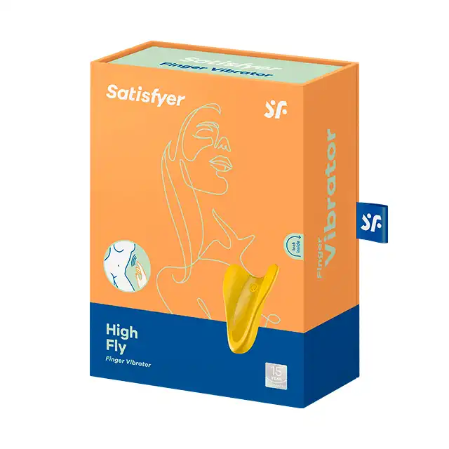 Satisfyer - High Fly Finger Vibrator Yellow. Nowość od Satisfyer'a! Idealnie wyprofilowany mini wibrator, wpasuje się idealnie pod majtki i nie tylko!