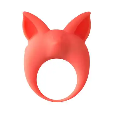 Lola - Mimi Animals Collection Kitten Kyle Orange. Słodki wibrujący, elastyczny ring na penisa! Wysoka jakość, uroczy design. 