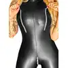 Noir Handmade - Jumpsuit with Zips. Czarny, ręcznie robiony kombinezon z zamkami i długim rękawem. Rozmiar M. 