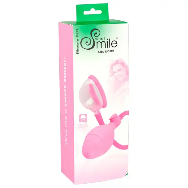 Sweet Smile - Labia Sucker Pink. Pompka do pochwy, wzmocniony orgazm, większa wrażliwość i mocniejsze ukrwienie miejsc intymnych.