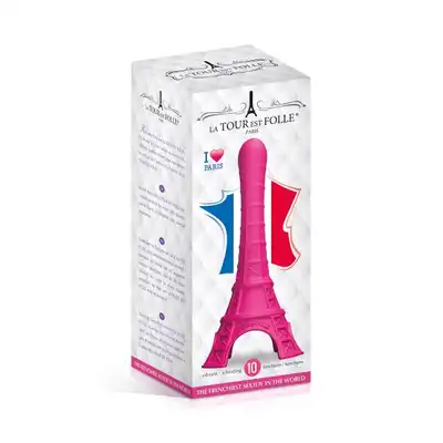 La Tour Est Folle - Vibrante Pink. Wibrujące dildo w kształcie wieży Eiffla. Słodki upominek!