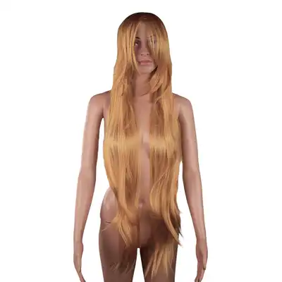 Wigs - Blond Long  Wig. Długa peruka w kolorze ciepłego blondu z grzywką ok. 100 cm