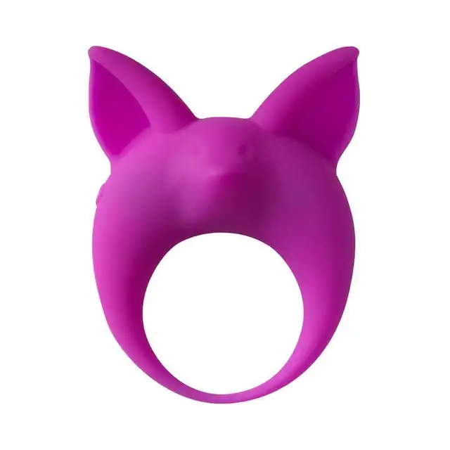 Lola - Mimi Animals Collection Kitten Kyle Purple. Słodki wibrujący, elastyczny ring na penisa! Wysoka jakość, uroczy design. 