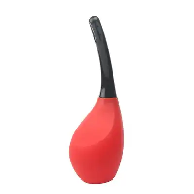 Menzstuff - Anal Douche 26 cm i 310 ml. Czerwona dokładnie czyszcząca i wygodna w ręku gruszka do lewatywy. 
