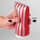 Tenga - Squeeze Tube Cup Medium. Nowoczesny masturbator z elastometru, super przyjemny w dotyku. Wygodny, regulacja ciśnienia. 