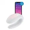 Satisfyer - Partner Vibrator White. Ultra nowoczesny biały wibrator dla par. Sterowany aplikacją. Nowość!