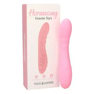 Femme Toys - Harmony. Prosty wibrator, wyprofilowany tak, aby stymulacja była możliwie najbardziej przyjemna. Multispeed, aksamitnie gładki. 