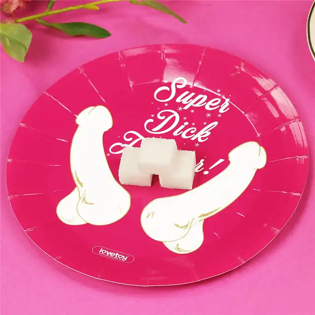 LoveToy - Paper Penis Plater. Papierowe talerzyki z nadrukowanymi penisami. Zabawny prezent!