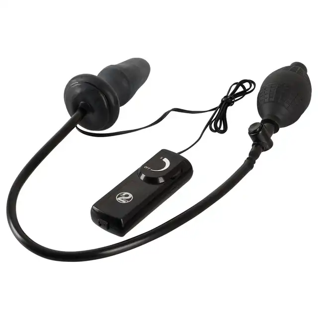 You2Toys - Inflatable Vibrating Plug Black. Pompowany wibrujący plug analny. Idealny do zabawy analnej dla początkujących i ekspertów.