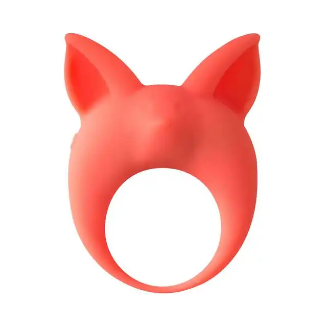 Lola - Mimi Animals Collection Kitten Kyle Orange. Słodki wibrujący, elastyczny ring na penisa! Wysoka jakość, uroczy design. 