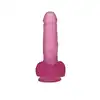 LoveToy - Pink Jelly Dildo. Żelowe dildo w różowym kolorze. Elastyczne, z mocną przyssawką. 17 cm długości. 