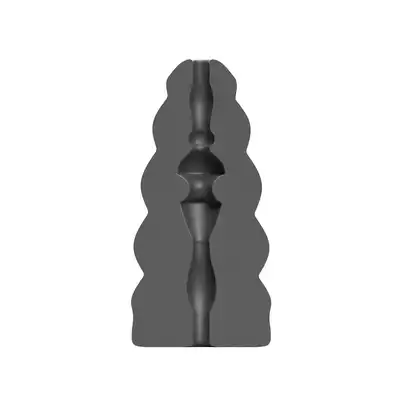 All Black - Flick Masturbator. Zakręcony, falisty masturbator z wyjątkowo silnie stymulującym tunelem. 
