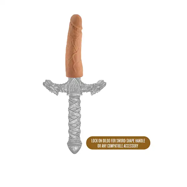 The Realm - Realistick 7 inch Lock On Dildo. Super realistyczne dildo, idealne do rękojeści w kształcie miecza. 