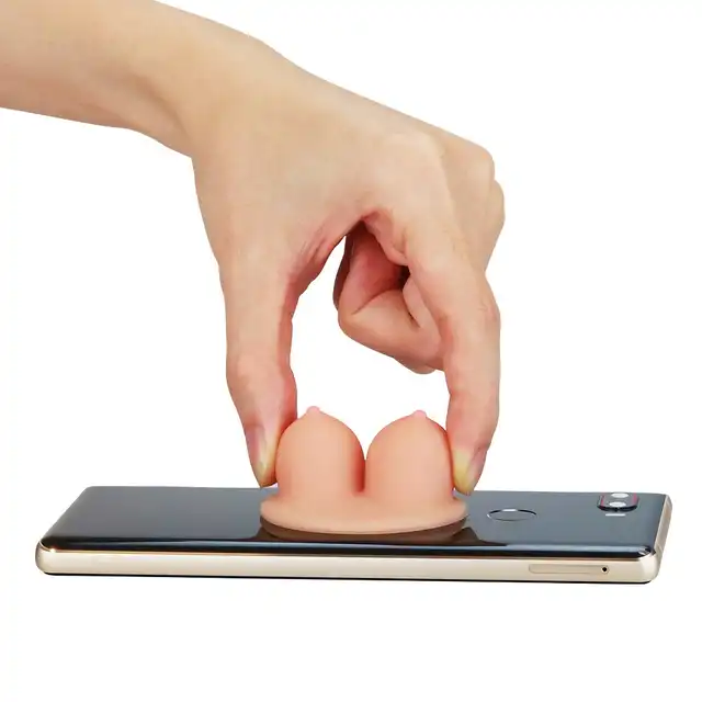 LoveToy - Bobbie Gadget Stand Holder. Mini biust z przyssawką. Zabawny prezent na różne okazje.