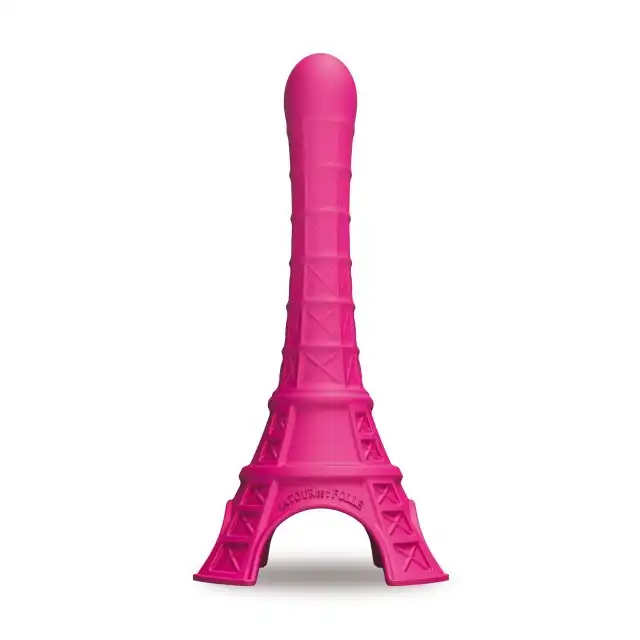 La Tour Est Folle - Pink. Super różowe dildo w kształcie wieży Eiffla! Francuski prezent na walentynki! 