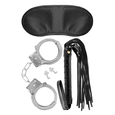 Fetish Tentation - Submission Kit. Zestaw kajdanki, pejcz i maska na oczy. Wzmocnione doznania i wyczulone zmysły. 