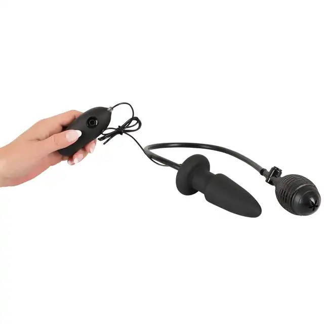 You2Toys - Inflatable Vibrating Plug Black. Pompowany wibrujący plug analny. Idealny do zabawy analnej dla początkujących i ekspertów.
