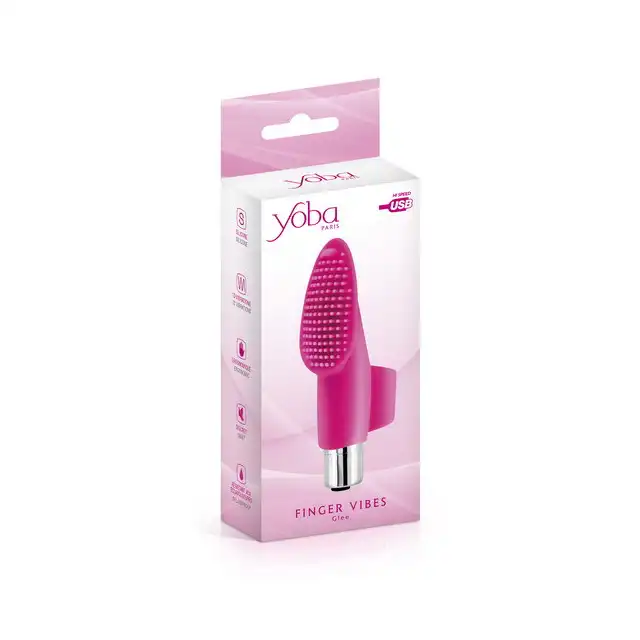 Yoba - Glee Finger Vibrator. Super przyjemny w dotyku mini wibrator na paluszek. 