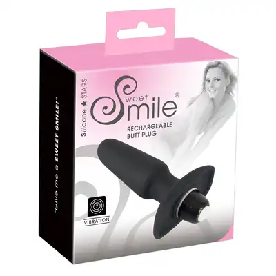Sweet Smile - Rechargeable Butt Plug. Ładowany USB, 14 centymetrowy wibrujący plug analny. Mega Sale!