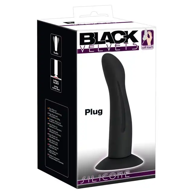 Black Velvets - Butt Plug. Długi plug analny 17,5 cm długości, około 3 cm szerokości. 