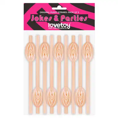 LoveToy - Pussy Straw. Rurki do napojów w kształcie łechtaczki. Zabawny prezent!