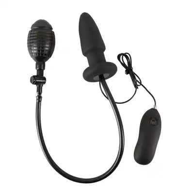You2Toys - Inflatable Vibrating Plug Black. Pompowany wibrujący plug analny. Idealny do zabawy analnej dla początkujących i ekspertów.