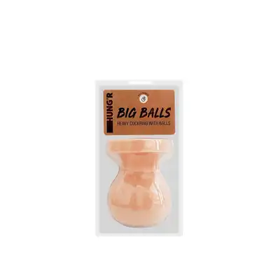 Hung'r - Big Balls - Masywny pierścień na penisa cielisty. Mega Sale!