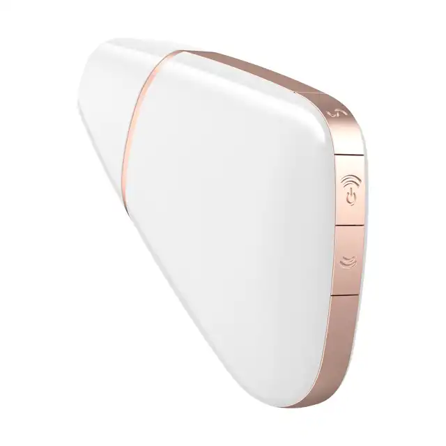 Satisfyer - Love Triangle White. Sensualny stymulator z silnymi wibracjami, sterowany aplikacją.