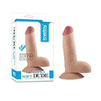 LoveToy - The Ultra Soft Dude 7,5". Świetne realistyczne dildo z mocną przyssawką