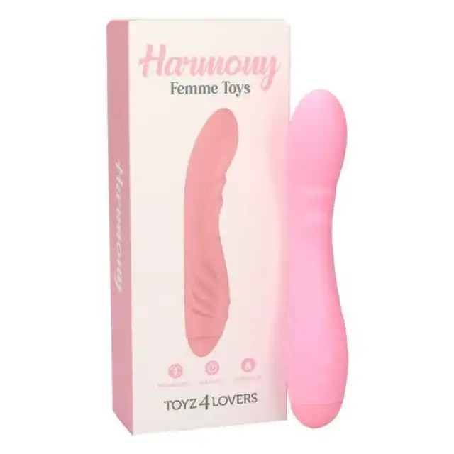Femme Toys - Harmony. Prosty wibrator, wyprofilowany tak, aby stymulacja była możliwie najbardziej przyjemna. Multispeed, aksamitnie gładki. 