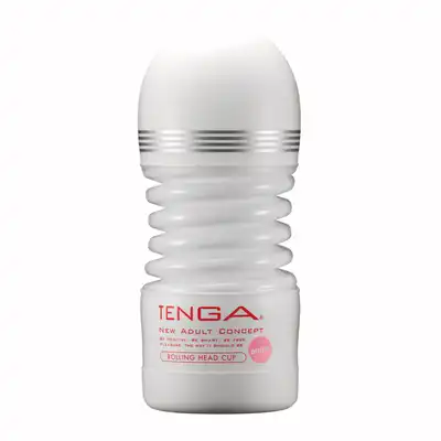 Tenga - Rolling Head Cup Gentle. Nowoczesny masturbator z elastometru z miękkim futerałem. 