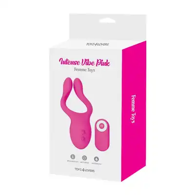 Femme Toys - Intense Vibe Pink. Wielofunkcyjny wibrator dla par. Gładki silikon, sterowanie pilotem, ultra przyjemne wibracje. 