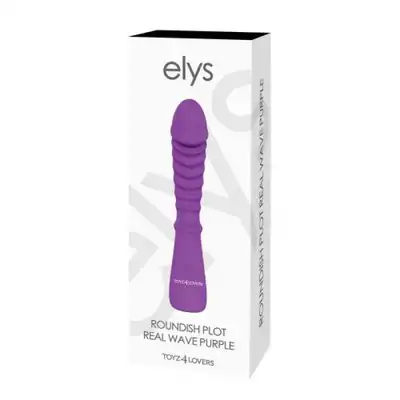  Elys - Vibratore Roundish Wave Purple - Wibrator cichy, mocny, ładowany na USB, 9 programów wibracji