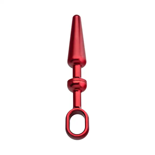 Andaro - Alu-Push Plug Medium Red. Alumioniowa wtyczka analna z czerwonym połyskiem