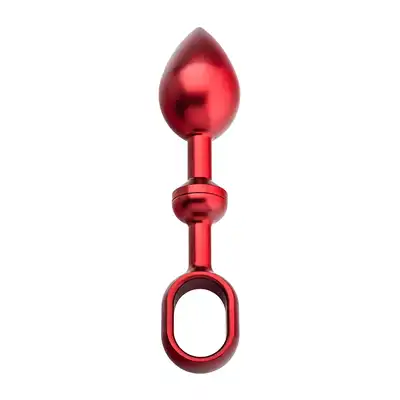  Andaro - Alu-Push Plug Large Red. Aluminiowa wtyczka analna w kolorze metalicznie czerwonym