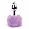 Feelztoys - Bunny Tails Butt Plug Purple. Niezwykle uroczy Korek analny fioletowy.