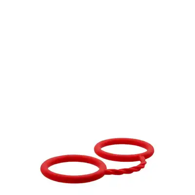 BondX- Silicone Cuffs Red. Silikonowe kajdanki w kolorze czerwonym. Idealne dla początkujących