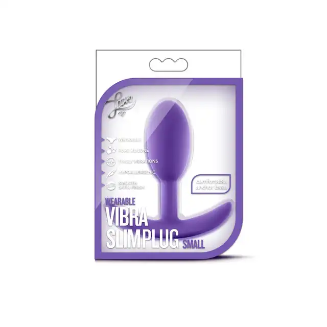 Luxe - Wearable Slim Plug - Korek analny z kulką gejszy rozm. S, fioletowy. Delikatne wibracje