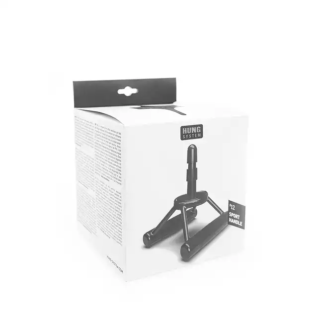 Hung System - Sport Handle Black. Czarny stojak na dildo i zabawki hung system