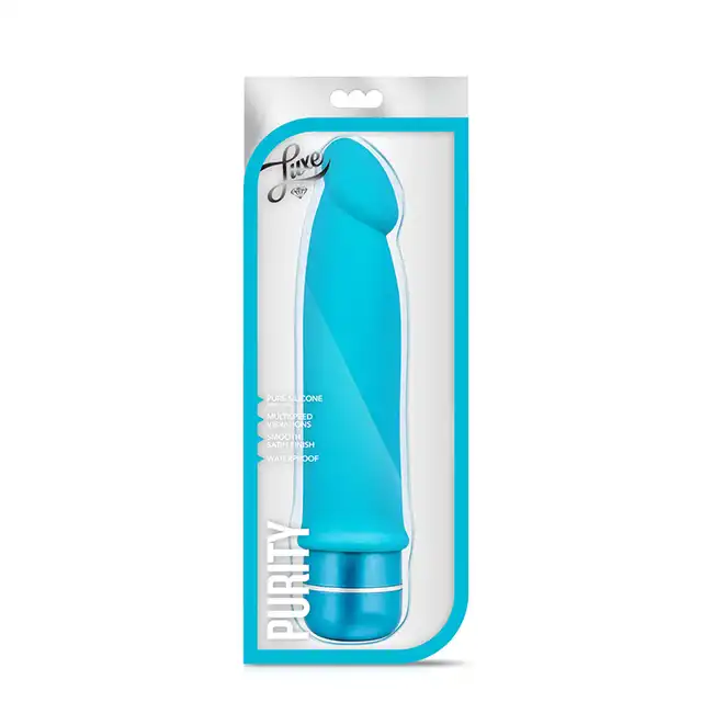 Blush - Luxe Purity Blue. Błękitny wibrator o klasycznym kształcie